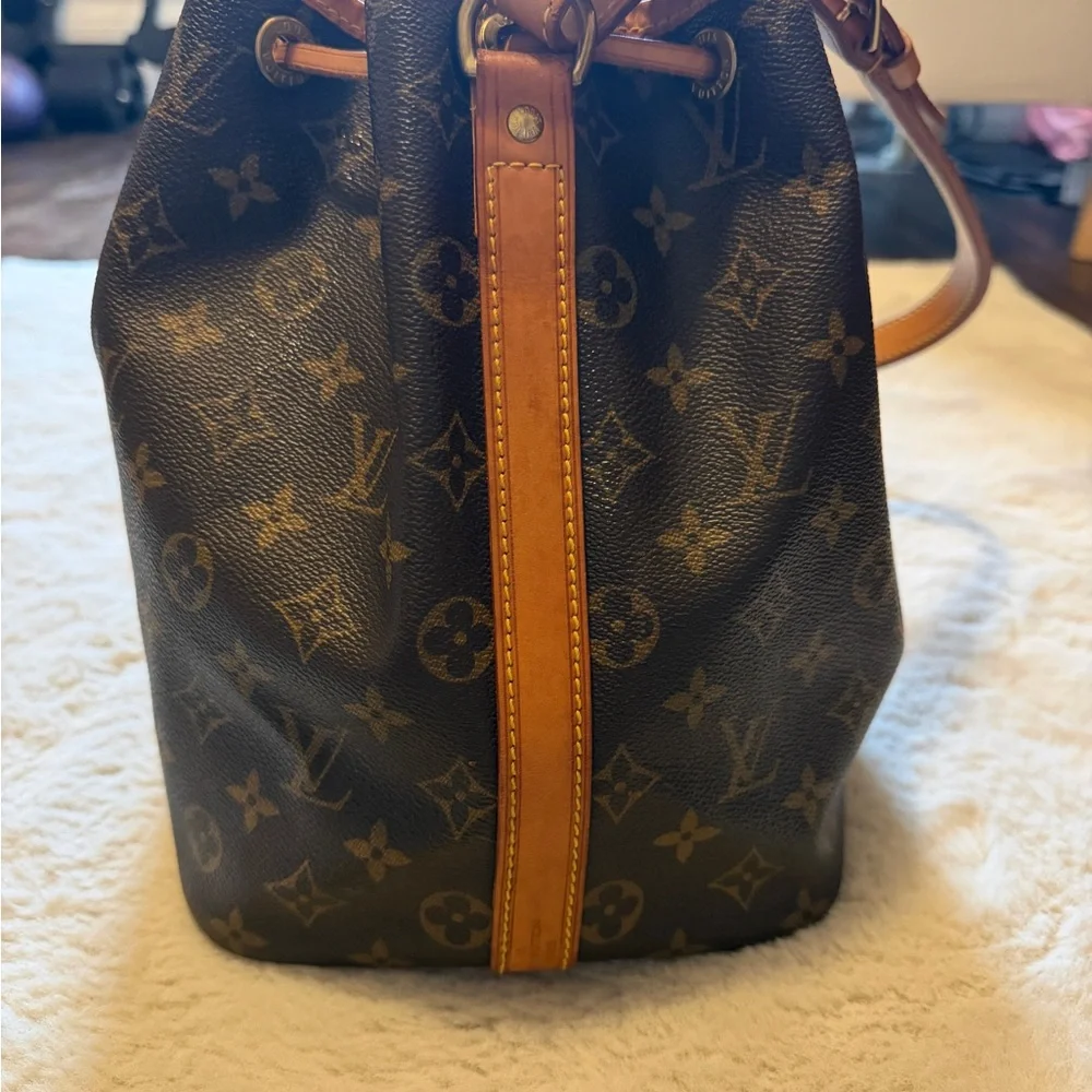 Louis Vuitton Monogram Canvas Noé Bucket Bag in Brown & Tan
